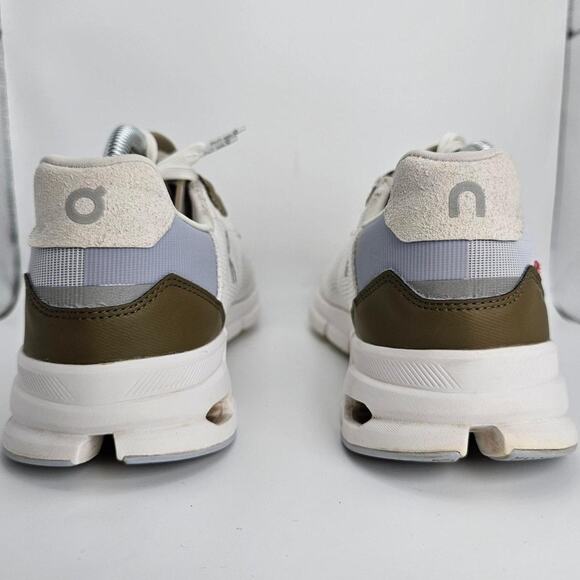 On Running Cloudrift Ivory Heather Womens 10 Olive Green Creme Running Shoes - Picture 3 of 8
